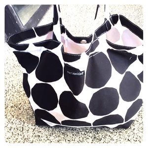 Marimekko Opaali black and white tote bag